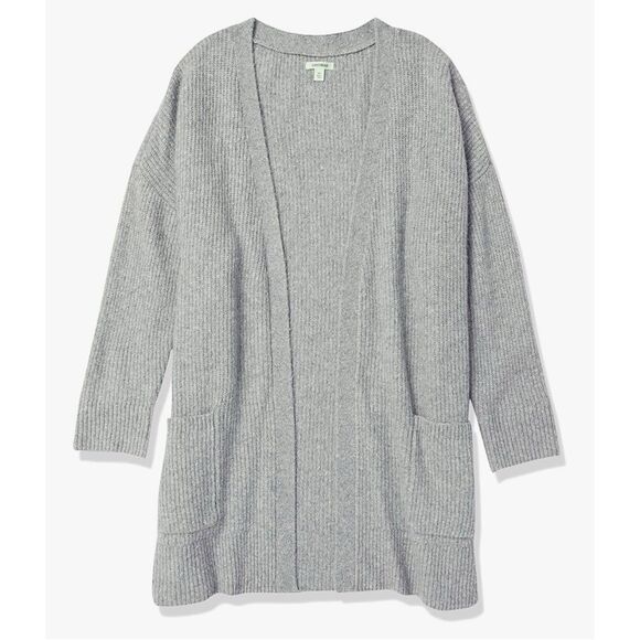New Goodthreads Womens Cardigan Sweater XXL Gray Oversized Boucle Shaker Stitch - Picture 2 of 11